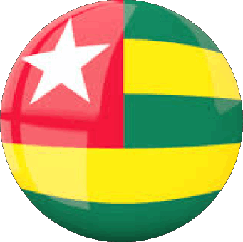 Rond Togo Africa Bandiere 