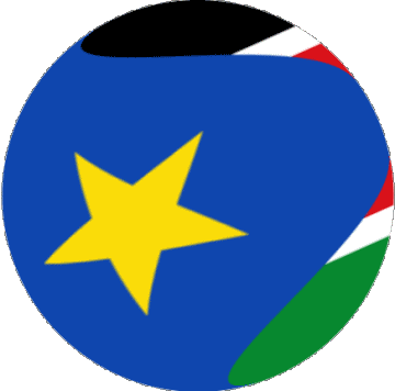 Sphere - Cube South Sudan Africa Flags 