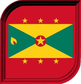 Square Grenada islands America Flags 