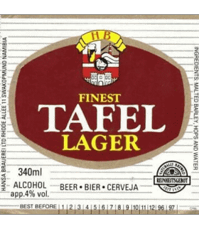 Tafel Lager Africa del Sur Cervezas Bebidas 