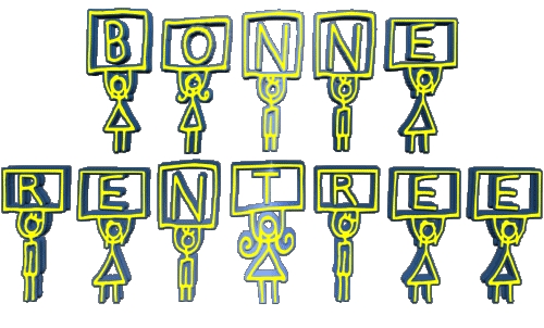 10 Fondo transparente Bonne Rentrée Francés Mensajes 