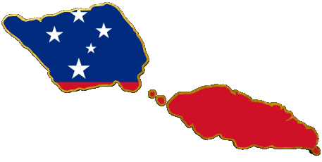 Map Samoa Oceania Flags 