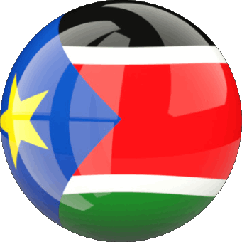 Rond Sudán del Sur África Banderas 