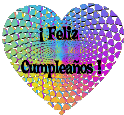 012 Corazón Feliz Cumpleaños Espagnol Messages 