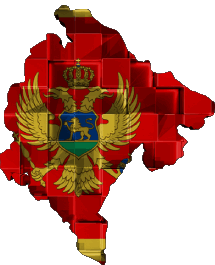 Carta Geografica Montenegro Europa Bandiere 