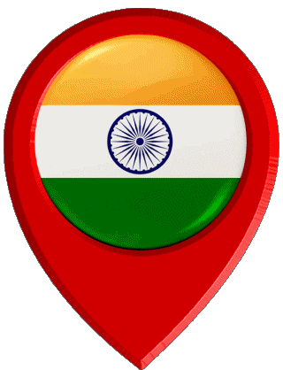 Perno di posizione India Asia Bandiere 