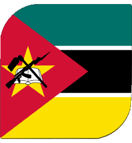 Square Mozambique Africa Flags 