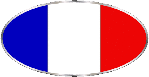 Oval National France Flags 