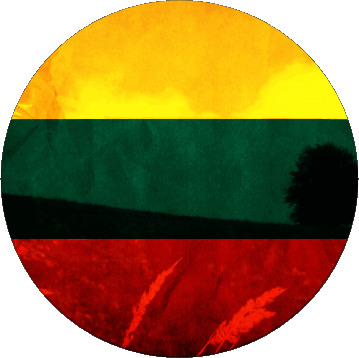 Tondo Lituania Europa Bandiere 