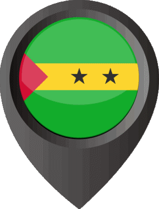 Epingle de Localisation Sao Tomé-et-Principe Afrique Drapeaux 