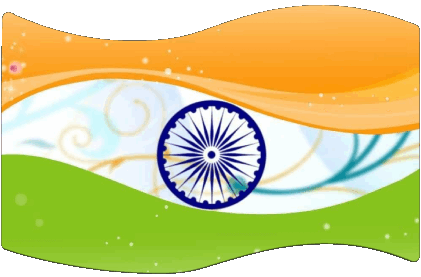 Rectángulo India Asia Banderas 