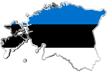 Mapa Estonia Europa Banderas 
