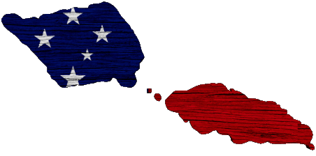 carte Samoa Océanie Drapeaux 