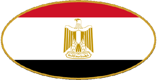 Oval 01 Ägypten Afrika Fahnen 