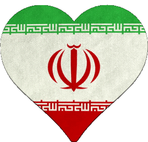 Herz Iran Asien Fahnen 