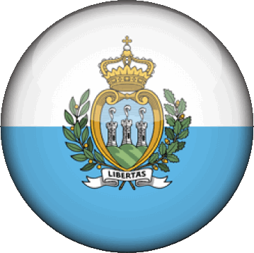 Round San Marino Europe Flags 