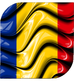 Square Romania Europe Flags 