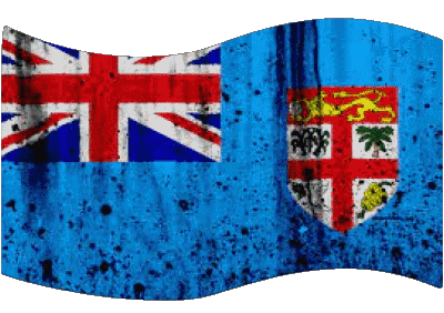 Rectángulo Fiyi Oceanía Banderas 