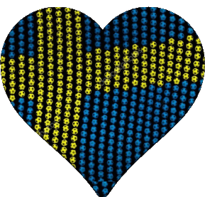 Heart Sweden Europe Flags 