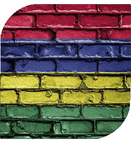 Square Mauritius Africa Flags 