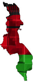 Map Malawi Africa Flags 