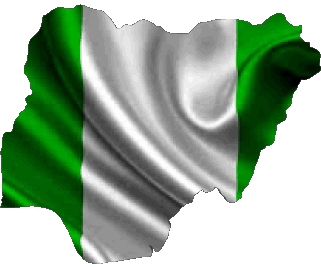 Mapa Nigeria África Banderas 
