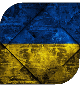 Quadrato Ucraina Europa Bandiere 