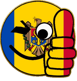 Smiley - OK Moldawien Europa Fahnen 