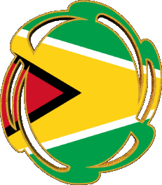 Forme 01 Guyana Amériques Drapeaux 