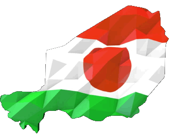 Map Niger Africa Flags 