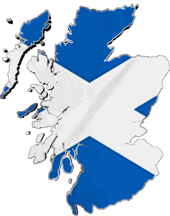 Carta Geografica Scozia Europa Bandiere 