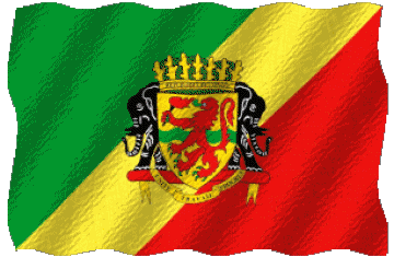 Ondulación Congo África Banderas 