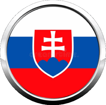 Rond Slovaquie Europe Drapeaux 