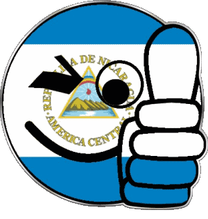 Smiley - OK Nicaragua Amériques Drapeaux 