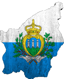 Mapa San Marino Europa Banderas 