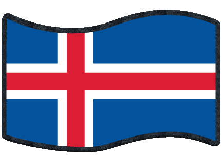 Rectángulo Islandia Europa Banderas 