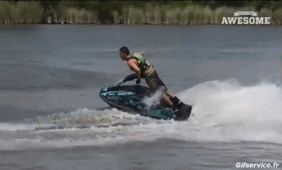 Fun - Win (Stehen) Jet Ski Transport Humor -  Fun 