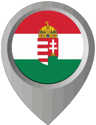 Location Pin Hungary Europe Flags 