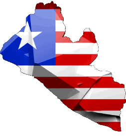 Carte Libéria Afrique Drapeaux 