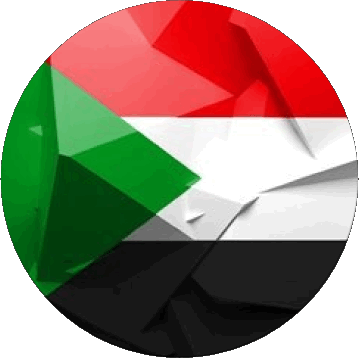 Round Sudan Africa Flags 