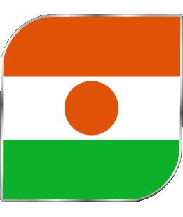 Square Niger Africa Flags 