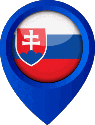 Standort-Pin Slowakei Europa Fahnen 