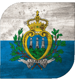 Quadrato San Marino Europa Bandiere 