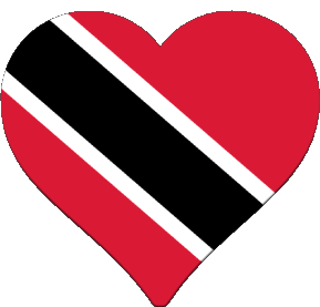 Coeur Trinité et Tobago Amériques Drapeaux 