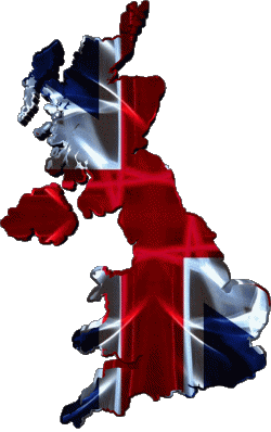 Carta Geografica UK Europa Bandiere 