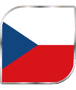 Square Czech Republic Europe Flags 