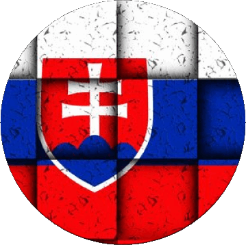 Round Slovakia Europe Flags 