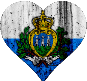 Cuore San Marino Europa Bandiere 