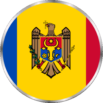 Rond Moldavie Europe Drapeaux 