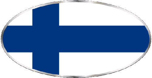 Ovale Finlande Europe Drapeaux 